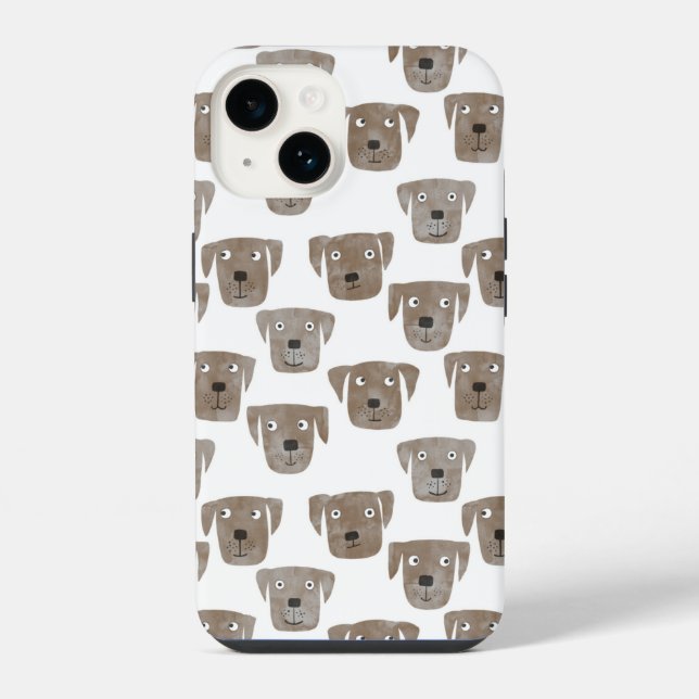 Funda Para iPhone Perro Labrador Retriever de Chocolate (Reverso )