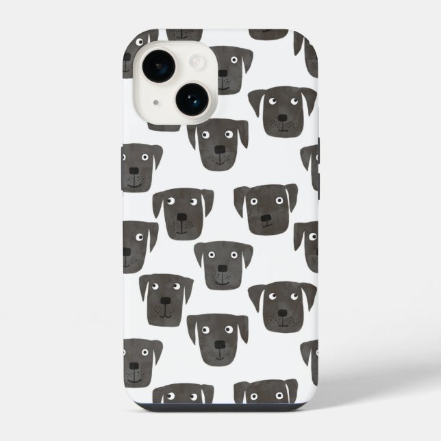 Funda Para iPhone Perro Labrador Retriever Negro (Reverso )