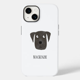 Funda Para iPhone 14 Perro Labrador Retriever Negro Personalizado
