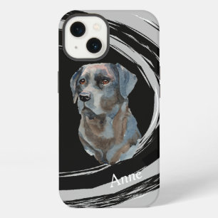 Perro Labrador Retriever Negro Torbellino Abstract