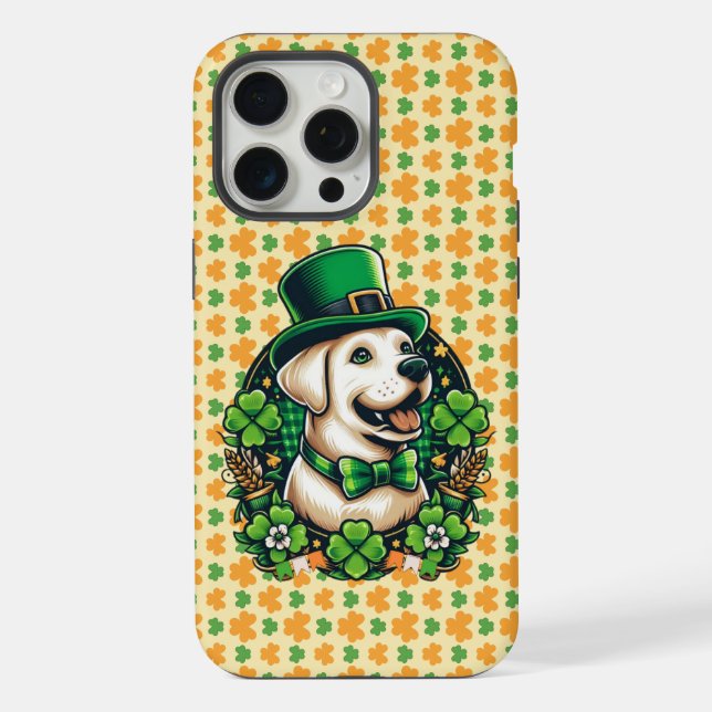 Funda Para iPhone Perro lindo del Día de San Patricio (Reverso )