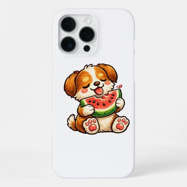 Funda Para iPhone Perro Lindo Sandía (Reverso )