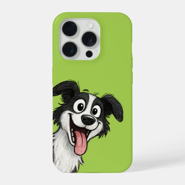 Funda Para iPhone Perro lindo verde lima (Reverso )