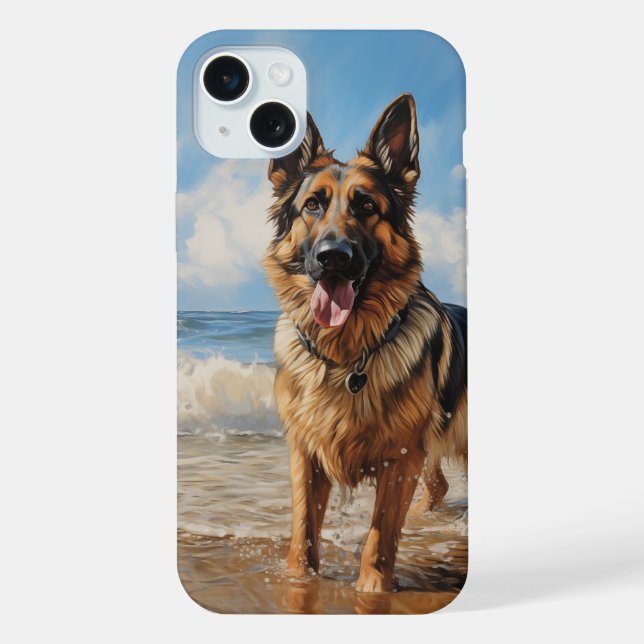 Funda Para iPhone perro pastor alemán (Reverso )