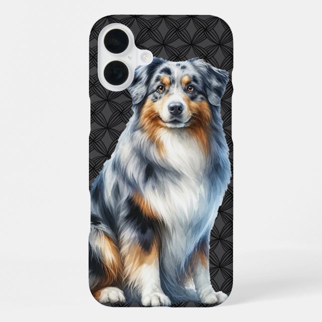 FUNDA PARA iPhone PERRO PASTOR AUSTRALIANO LANUDO DE PELO LARGO (Reverso )