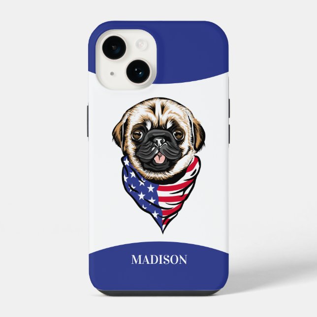 Funda Para iPhone Perro Pug (Reverso )