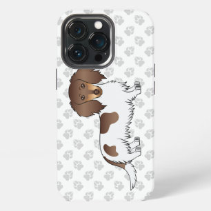 Funda Para iPhone 13 Pro Perro Salchicha de Pelo Largo Pío de Chocolate y C