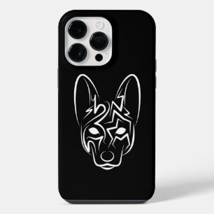 Funda Para iPhone 14 Pro Max Perro tribal blanco y negro