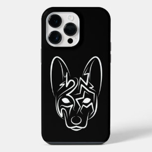 Funda Para iPhone 14 Pro Max Perro tribal blanco y negro