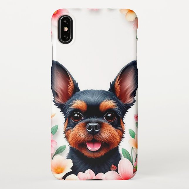 Funda Para iPhone Perro Yorkshire Terrier (Reverso)