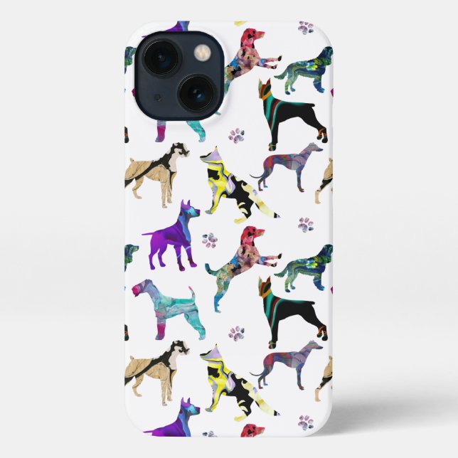 Funda Para iPhone Perros y patas (Reverso )