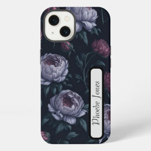 Persona personalizada Cute Peonies Black Apple iPh
