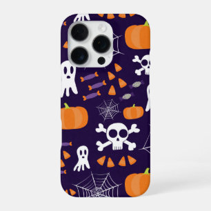 Funda Para iPhone 16 Pro Personajes Divertidos y Espeluznantes de Halloween