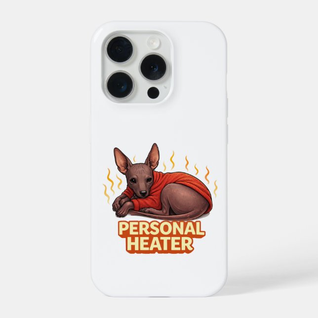Funda Para iPhone Personal Heater Xoloitzcuintli (Reverso )