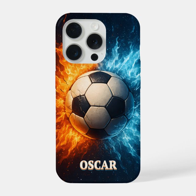 Funda Para iPhone Personalised Sports/Soccer iPhone 15 Pro Case (Reverso )