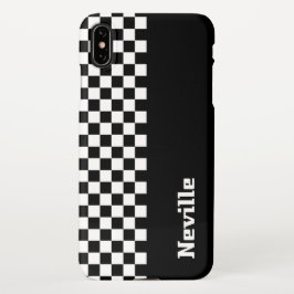 Funda Para iPhone XS Max Personalised Two-Tone Checkerboard