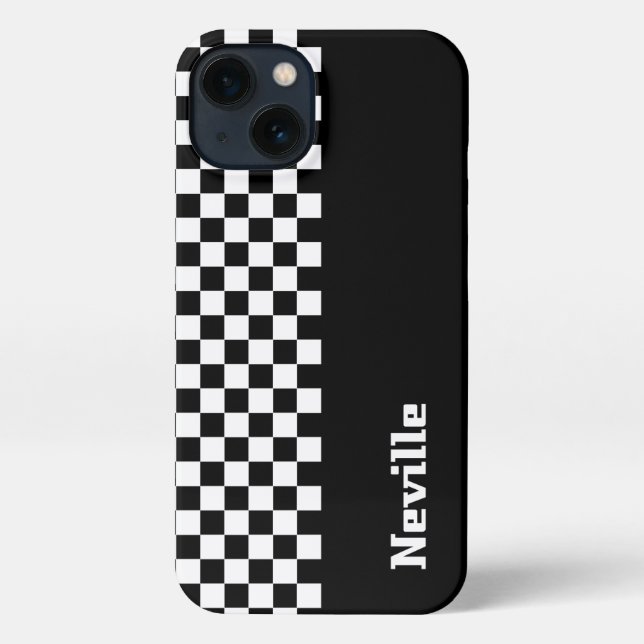 Funda Para iPhone Personalised Two-Tone Checkerboard (Reverso )