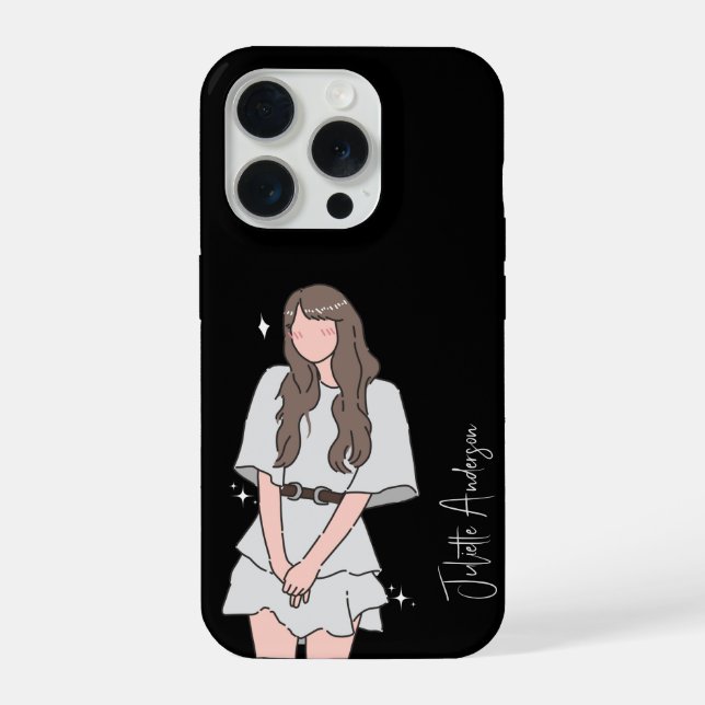 Funda Para iPhone Personalizable Chica de belleza incansable (Reverso )