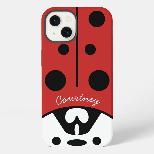 Funda Para iPhone Personalizable Cute Ladybug (Reverso )
