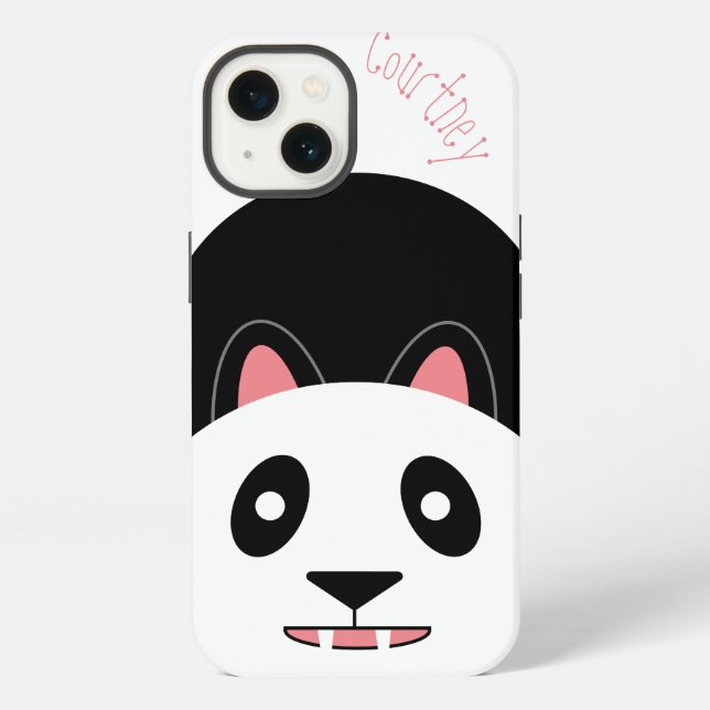 Funda Para iPhone Personalizable Cute Panda Bear Face (Reverso )