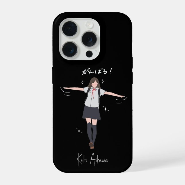 Funda Para iPhone Personalizable de chica uniforme de Anime estético (Reverso )