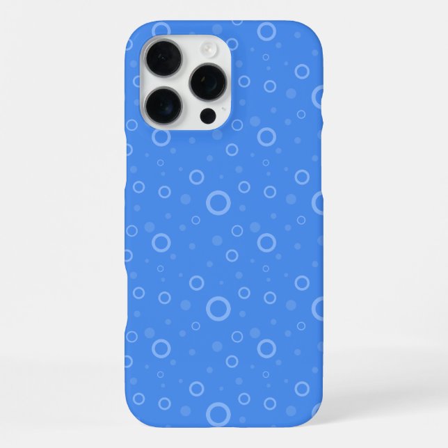 Funda Para iPhone Personalizable de círculos de patrones azules (Reverso )