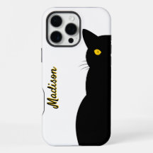 Personalizable de Ojos Dorados del CAT NEGRO