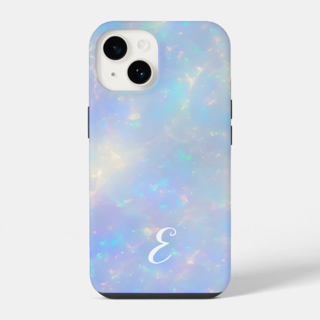Funda Para iPhone Personalizable Faux Opal Gemstone (Reverso )
