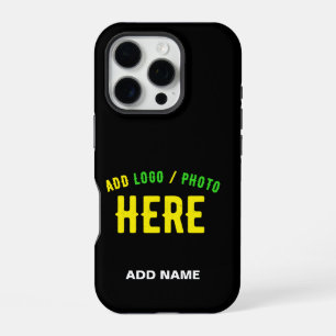 FUNDA PARA iPhone 16 PRO PERSONALIZABLE MODERNO ESTILO NEGRO VERIFICADO MAR