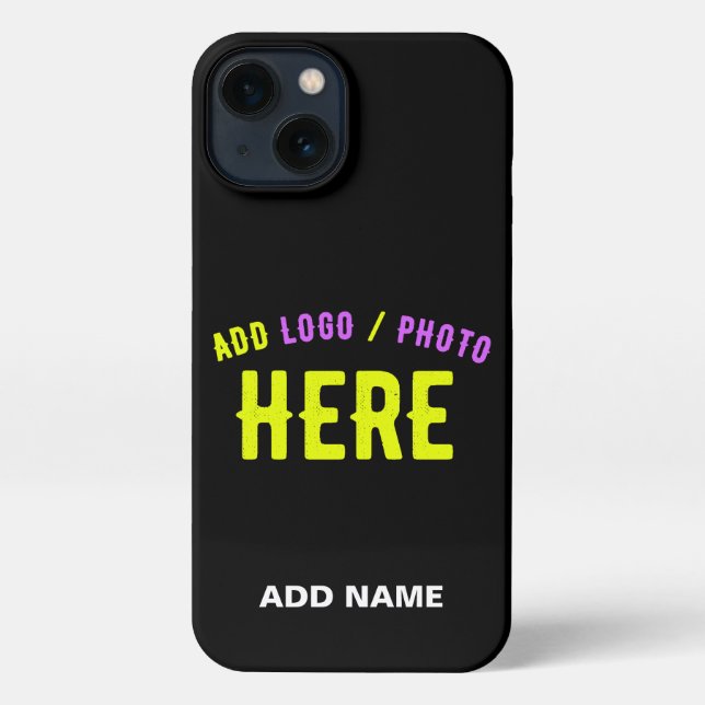 FUNDA PARA iPhone PERSONALIZABLE MODERNO ESTILO NEGRO VERIFICADO MAR (Reverso )
