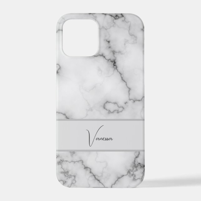 Funda Para iPhone Personalización del patrón de mármol (Reverso )