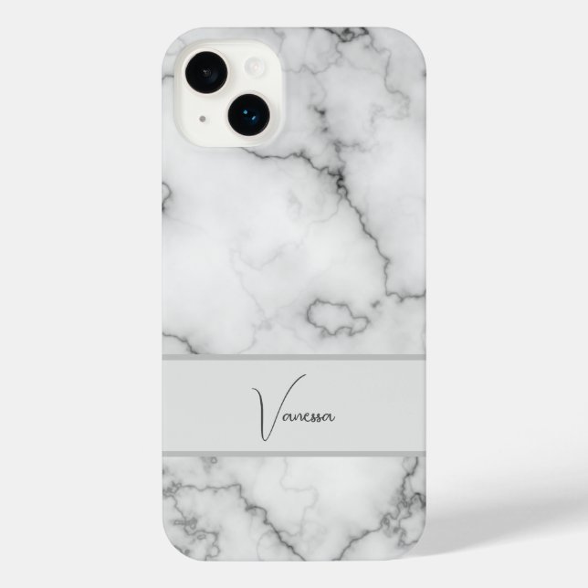Funda Para iPhone Personalización del patrón de mármol (Reverso )
