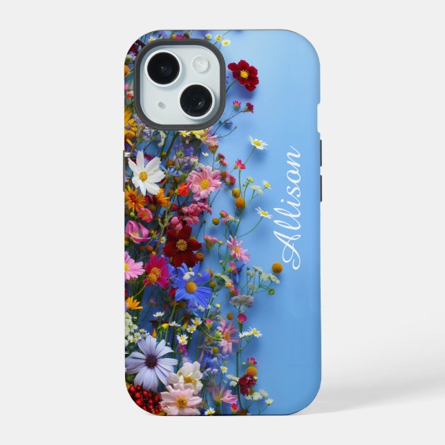 Funda para iPhone personalizada con flores silvest (Reverso )