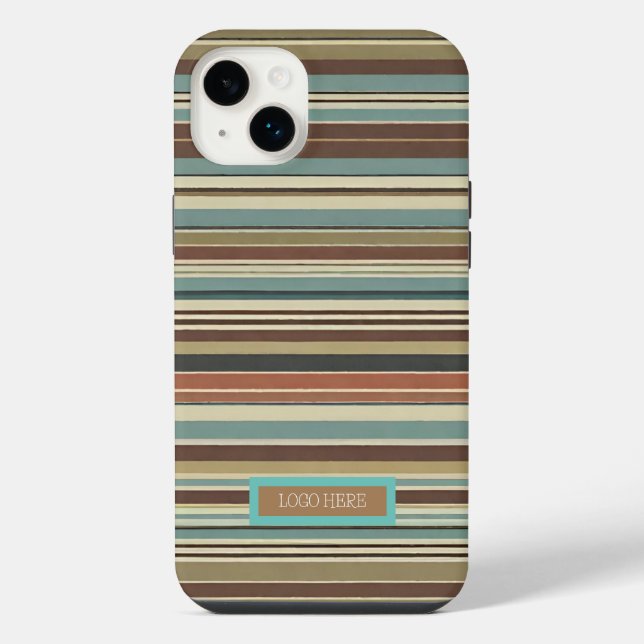 Funda Para iPhone Personalizado a rayas  (Reverso)
