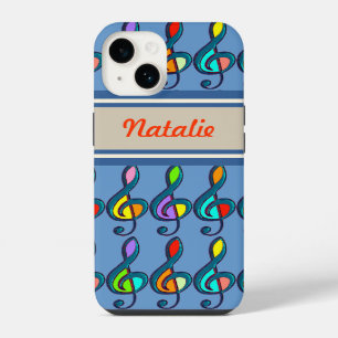 Funda Para iPhone 14 personalizado agregar claves de color de nombre