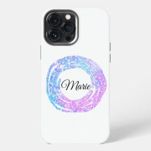 Funda Para iPhone 13 Pro Max personalizado agregar tu nombre brillo colorido ag