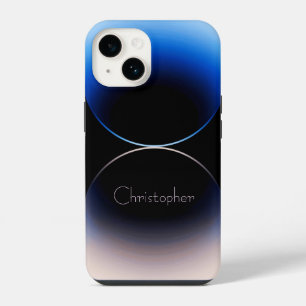 Funda Para iPhone 14 Personalizado azul Radial Texture iphone 15