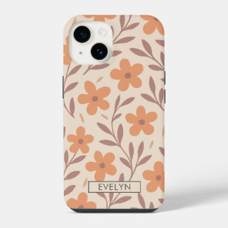 Funda Para iPhone 14 Personalizado Boho Floral Delicate Crema De Cuchar