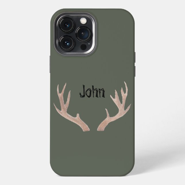Funda Para iPhone PERSONALIZADO Cañón de teléfono Buck - antler de m (Reverso )