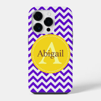 Funda Para iPhone 14 Pro Personalizado Chevron Lavender Lilac Amarillo
