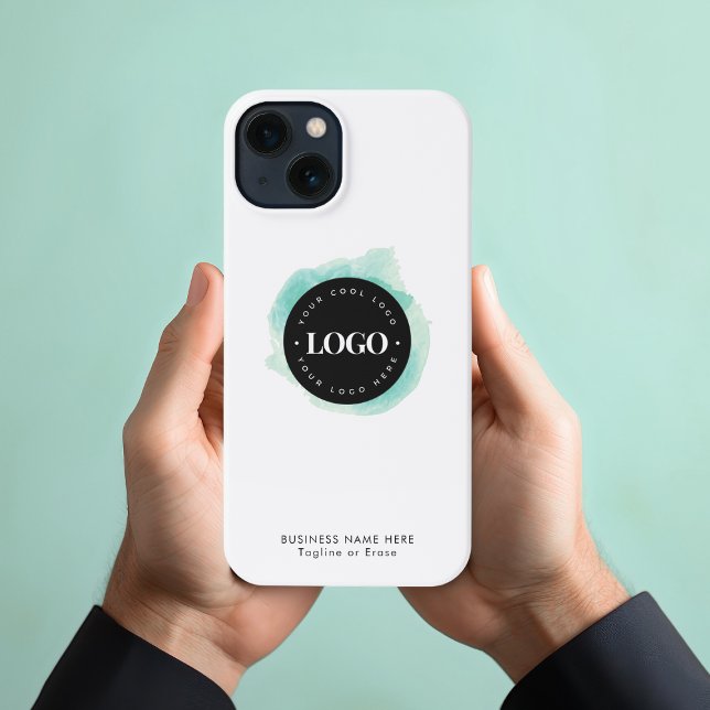 Funda Para iPhone Personalizado de acuarela verde Empresa logotipo T (Subido por el creador)