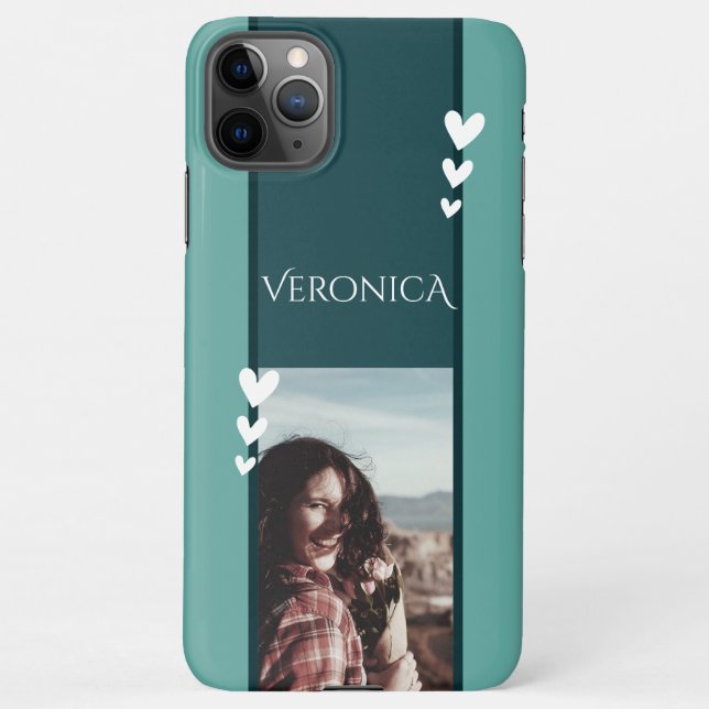 Funda Para iPhone Personalizado de caligrafía de plantilla de fotogr (Reverso)