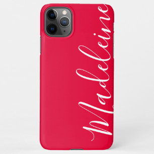 Funda Para iPhone 11Pro Max Personalizado de caligrafía rosa brillante y brill