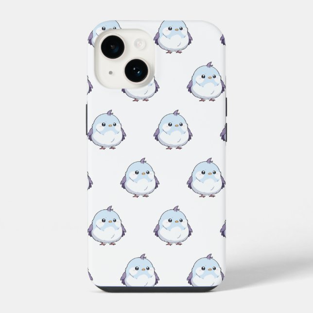 Funda Para iPhone Personalizado de pájaro Cute Kawaii Chubby - Paste (Reverso )