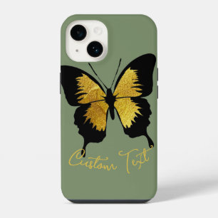FUNDA PARA iPhone 14 PERSONALIZADO DE TEXTO DE SCRIPT DE MARIPO DE MARC