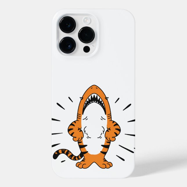 FUNDA PARA iPhone PERSONALIZADO DE TIGRE DE TIBURÓN HÍBRIDO CUTE (Reverso)
