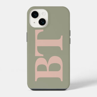 Funda Para iPhone 14 Personalizado de tipografía moderna Monograma inic