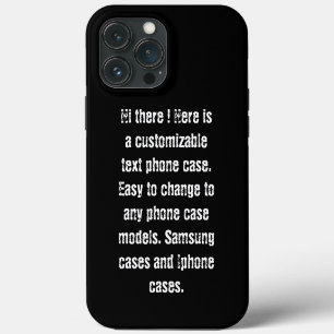 Funda Para iPhone 13 Pro Max Personalizado DIY texto moderno moda moderna en bl