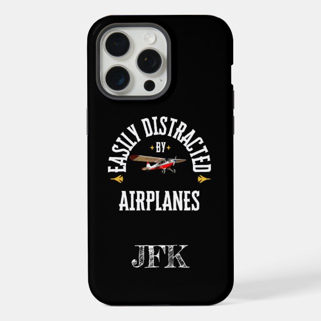 Funda Para iPhone Personalizado, Fácilmente Distraído Por Aviones, P (Reverso )