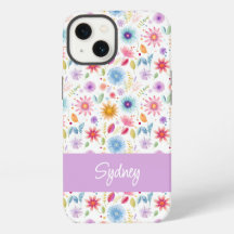 Personalizado Flor Silvestre Boho Azul Purpura Ros
